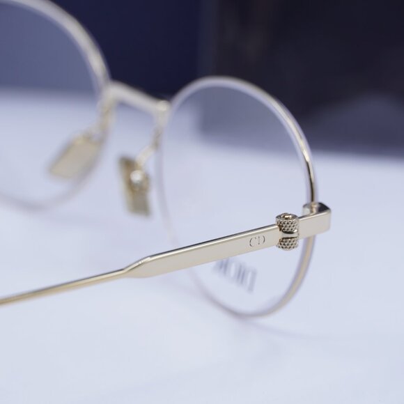 Dior NEODIORO R2U B000 Oval 52mm Eyeglasses - Gold - Picture 8 of 9
